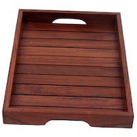 Picture of Creation India Craft Wooden Serving Tray, Brown