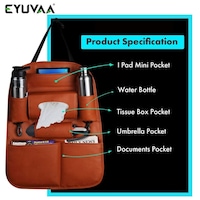 Eyuvaa PU Leather Multifunctional Car Backseat Organizer