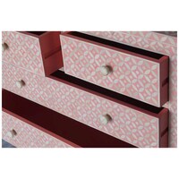 Picture of Lake City Arts Bone Inlay Chest of 4 Drawers Geometric Design in Duck Egg