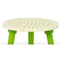 Picture of Lake City Arts Bone Inlay Side Table Polka Dot