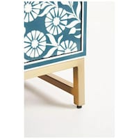 Picture of Lake City Arts Bone Inlay Sun Flower Pattern Bedside Table