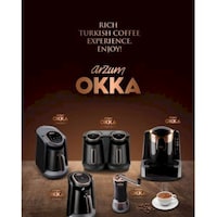 Arzum Okka Minio Duo Turkish Coffee Maker, OK-006, Black