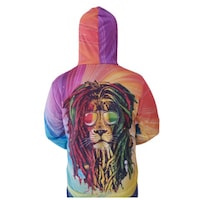CosmicKolors Unisex Hoodie 3D Printed Bob Marley Lion with Long Sleeves