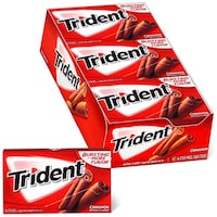 Trident Cinnamon Chewing Gum, Carton of 12 Boxes