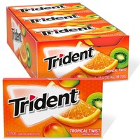 Trident Tropical Chewing Gum, Carton of 12 Boxes