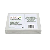 BYFT Orchard 100% Cotton Fitted Bedsheet, White