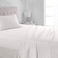 Picture of BYFT Orchard 100% Cotton Flat Bedsheet, White