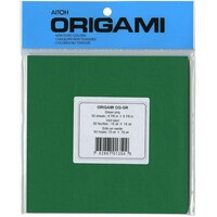 Aitoh Origami Paper, Green, 50 Sheets, 5.875" X 5.875"