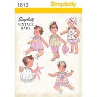 Simplicity Patterns Vintage Baby Pattern, Size XXS-L, 1813