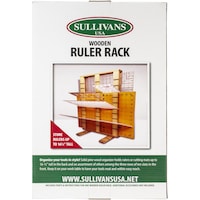 Sullivans Wooden Ruler Rack, Brown