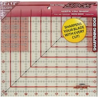 Sullivans The Cutting EDGE Frosted Ruler, 9-1/2in X 9-1/2in