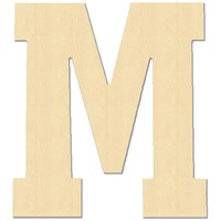 Picture of Baltic Birch University Font Letters & Numbers, Letter M, 5.25 in