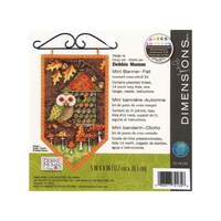 Picture of Dimensions/Debbie Mumm Counted Cross Stitch Kit, 5"X8", Fall Banner 