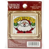 Picture of Design Works Counted Cross Stitch Kit, 2"X3", Ho Ho Ho