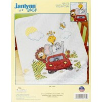 Picture of Animal Fun Ride Quilt Stamped Cross Stitch Kit, 34"X43'"