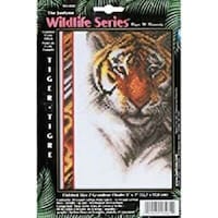 Picture of Janlynn Mini Counted Cross Stitch Kit, 5"X7", Wildlife Tiger