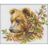 Picture of Bear Counted Cross Stitch Kit, 11.75"X9.75", 14 Count