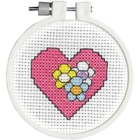Picture of Janlynn/Kid Stitch Mini Counted Cross Stitch Kit, 3", Heart