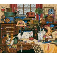 Picture of Gold Collection Counted Cross Stitch Kit, 14"X12", Maggie The Messmaker