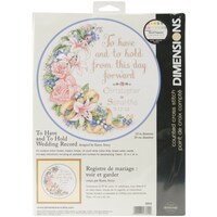 Picture of Dimensions Counted Cross Stitch Kit, 12", To Have & To Hold Record