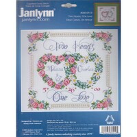 Picture of Janlynn Counted Cross Stitch Kit, 14"X12", Two Hearts, One Love