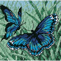 Picture of Dimensions Mini Needlepoint Kit, Butterfly Duo Stitched In Thread, 5"X5"