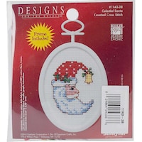 Picture of Janlynn Mini Counted Cross Stitch Kit, 2.75", Celestial Santa