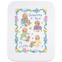 Picture of Dimensions Baby Hugs Quilt Stamped Cross Stitch Kit, 34"X43", Someone New