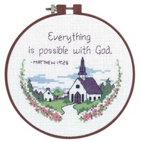 Picture of Learn-A-Craft Counted Cross Stitch Kit, Everything Is Possible, 6"