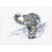 Picture of RTO Counted Cross Stitch Kit, 14.25"X9", Snow Leopard, 16 Count
