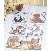 Picture of Dimensions Animal Babes Baby Quilt Stamped Cross-Stitch Kit