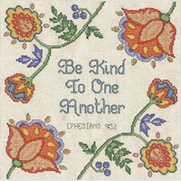 Picture of Design Works Counted Cross Stitch Kit, 10"X10", Be Kind
