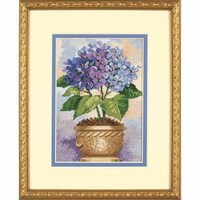 Picture of Dimensions/Gold Petite Counted Cross Stitch Kit, 5"X7", Hydrangea In Bloom