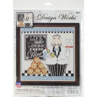 Picture of Design Works Counted Cross Stitch Kit, 10"X10", Cheap Wine