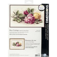 Picture of Dimensions Counted Cross Stitch Kit, 14"X9", Rose Cuttings