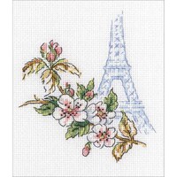 Picture of Window To Paris Counted Cross Stitch Kit, 3.75"X4.25", 16 Count