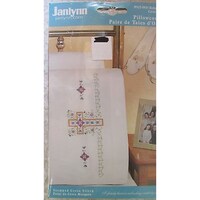 Picture of Stamped Cross Stitch Pillowcase Pair, 20"X30", Religious Cross