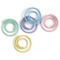 Picture of Mini Metal Painted Spiral Clips, Pastel