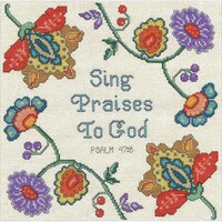 Picture of Design Works Counted Cross Stitch Kit, 10"X10",Sing Praises