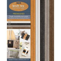 Kraft-Tex Prewashed Vintage Sampler, 5 Colors, 8.5"X11"