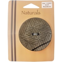 Belagio Patterned Coconut Buttons, Natural, 2"