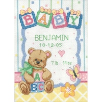 Picture of Dimensions Baby Block Birth Record Cross Stitch Kit