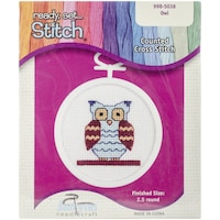 Picture of Janlynn Mini Counted Cross Stitch Kit, 2.5", Owl