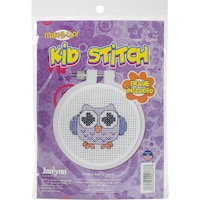 Picture of Janlynn Kid Stitch Mini Counted Cross Stitch Kit, 3", Owl