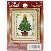 Picture of Design Works Counted Cross Stitch Kit, 2"X3", Christmas Tree