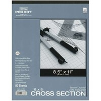 Pro Art Cross Section Paper Pad with Grids, 8.5"X11", 50 Sheets