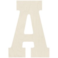 Picture of Baltic Birch Collegiate Font Letters & Numbers, Letter A, 13.5 in