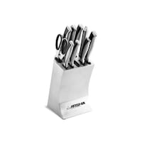 Arshia Titanium German Steel 10 Pcs Knife Set, K270-1418, Silver