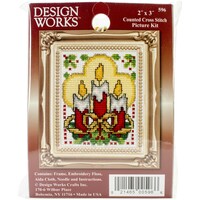 Picture of Design Works Counted Cross Stitch Kit, 2"X3"-Candles