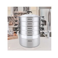 Picture of Arshia Stainless Steel Steamer with Glass Lid, Silver